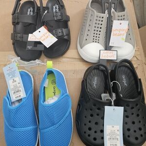 Cat & Jack Black Slip-On Clogs and Blue Mesh Water Shoes - Kids